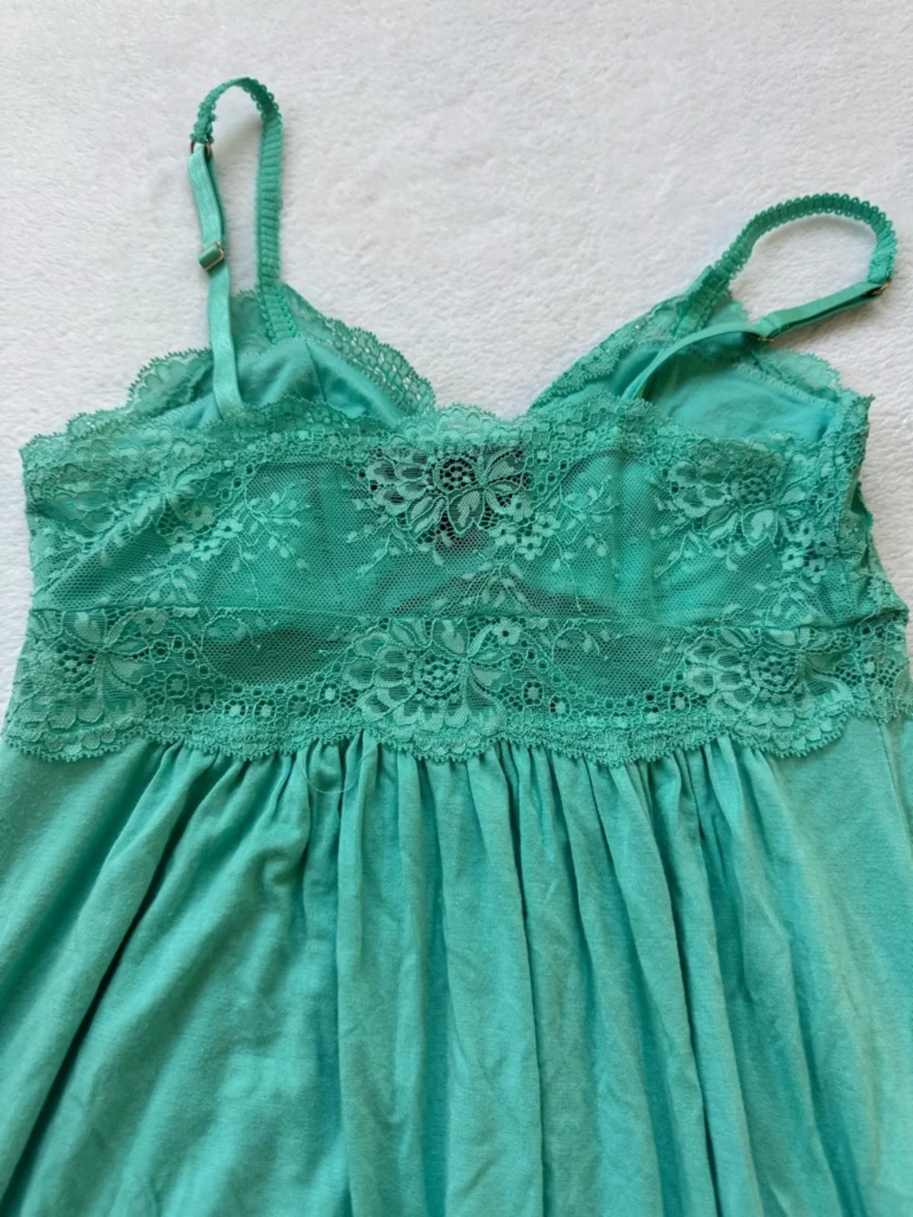 INC International Concepts Mint Green Lace-Trim Chemise - Picture 8 of 8